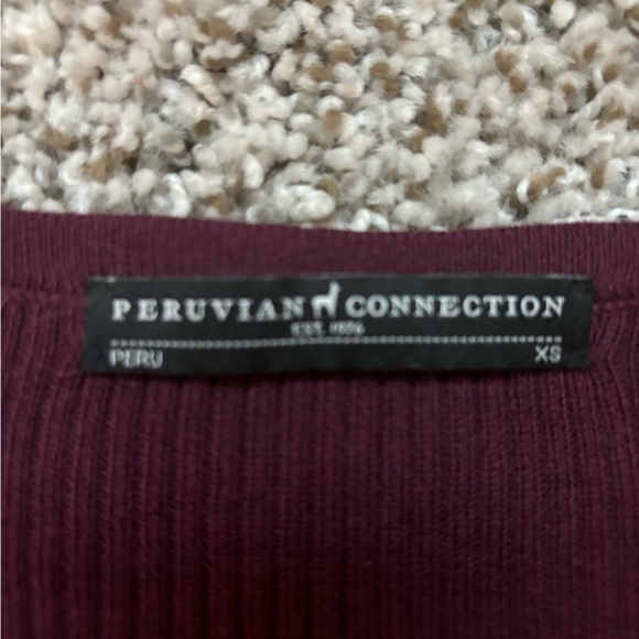 Peruvian Connection Cozy Pima Cotton Ribbed Knit Lightweight Fitted Sweater - Picture 8 of 8